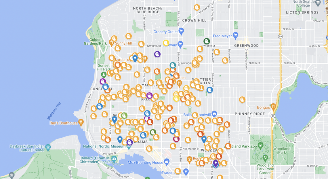 Your 2023 Ballard Halloween TrickorTreating map is here My Ballard